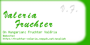 valeria fruchter business card